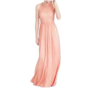 J.Crew Megan Chiffon Dress 100% Silk Bridesmaid Sleeveless Misty Rose 00 NWT